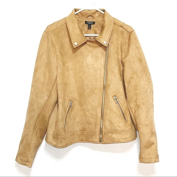 torrid Jackets & Blazers - NWT Torrid Woman Brown Suede Moto Jacket Size 2